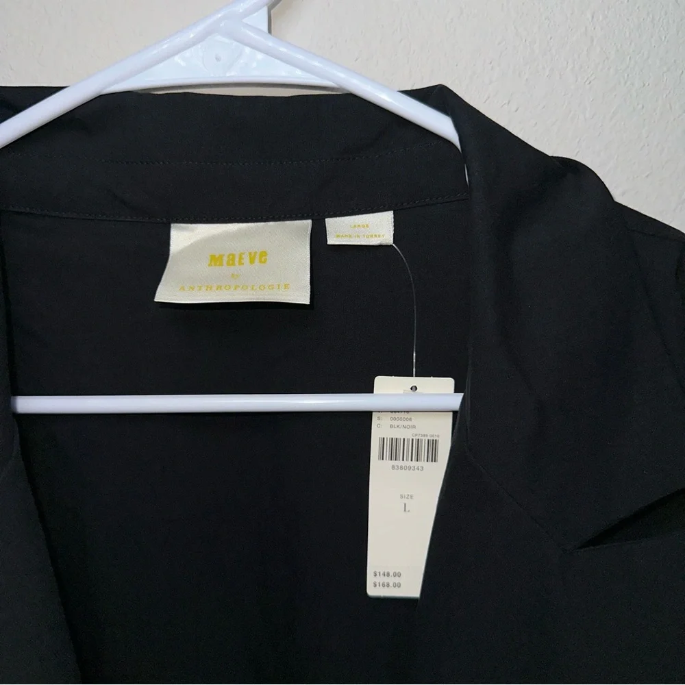 Maeve by Anthropologie Short-Sleeve Black Blazer Romper with Pockets NWT - Picture 6 of 14